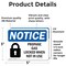 Signmission Propane Cage Locked When Not In Use Sign With Symbol, 5 in W x Rectangle, Vinyl Decal OS-2PACK-NS-D-35-L-17887 - alternate 4